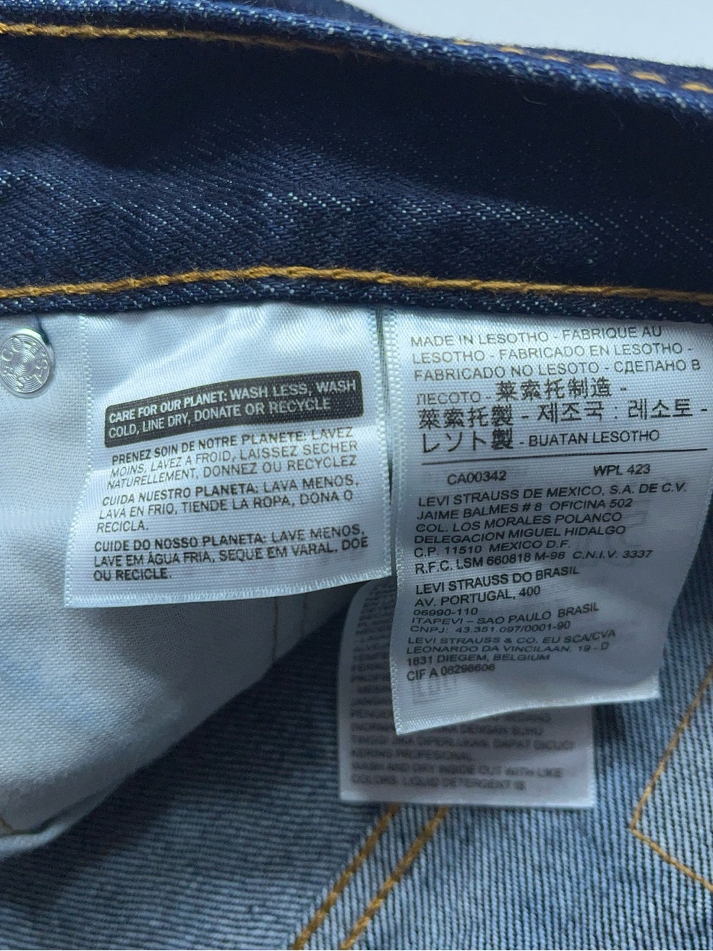 Levi’s 517 Regular Boot Cut Blue Jeans Mens Size 42x28 Dark Wash Tagged 42x30 - Picture 6 of 14